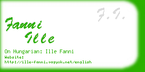 fanni ille business card